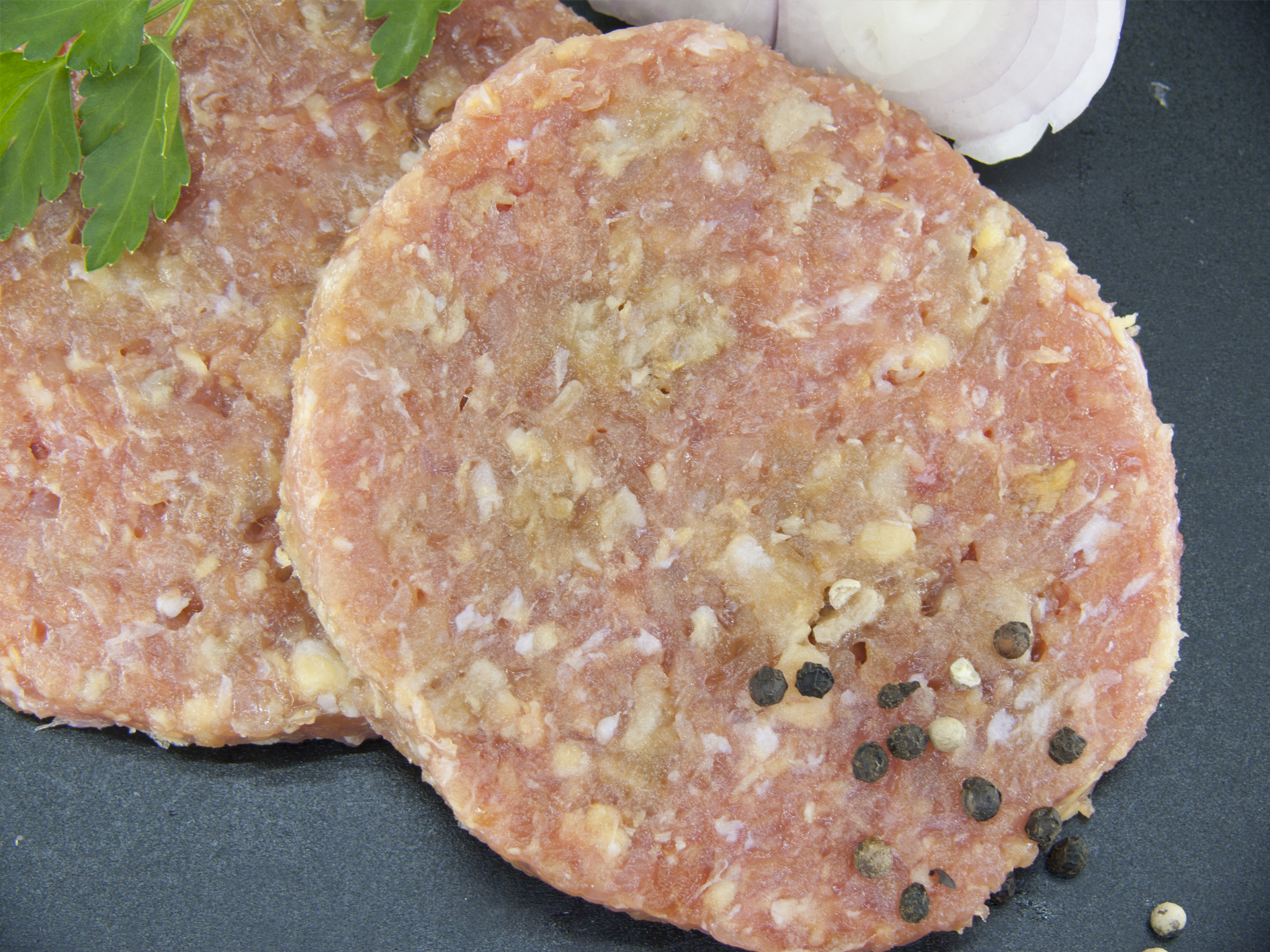 HAMBURGUESA DE POLLO 100% con cebolla Caramelizada (1 Unidad)